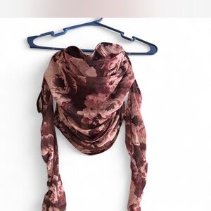 Windsor Floral Crop Top in Pink and Brown